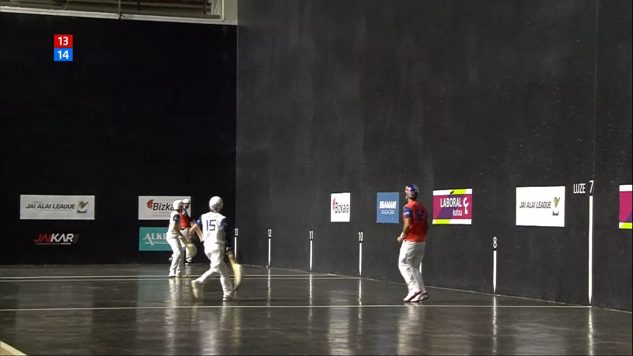 Jai Alai Leagueko finala, zuzenean, Durangoko Ezkurdi pilotalekuan