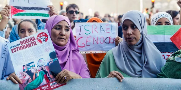 Palestinaren aldeko manifestazioa Donostian. Argazkia: EFE