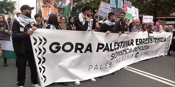 Manifestazioa Bilbon. Argazkia: EITB Media