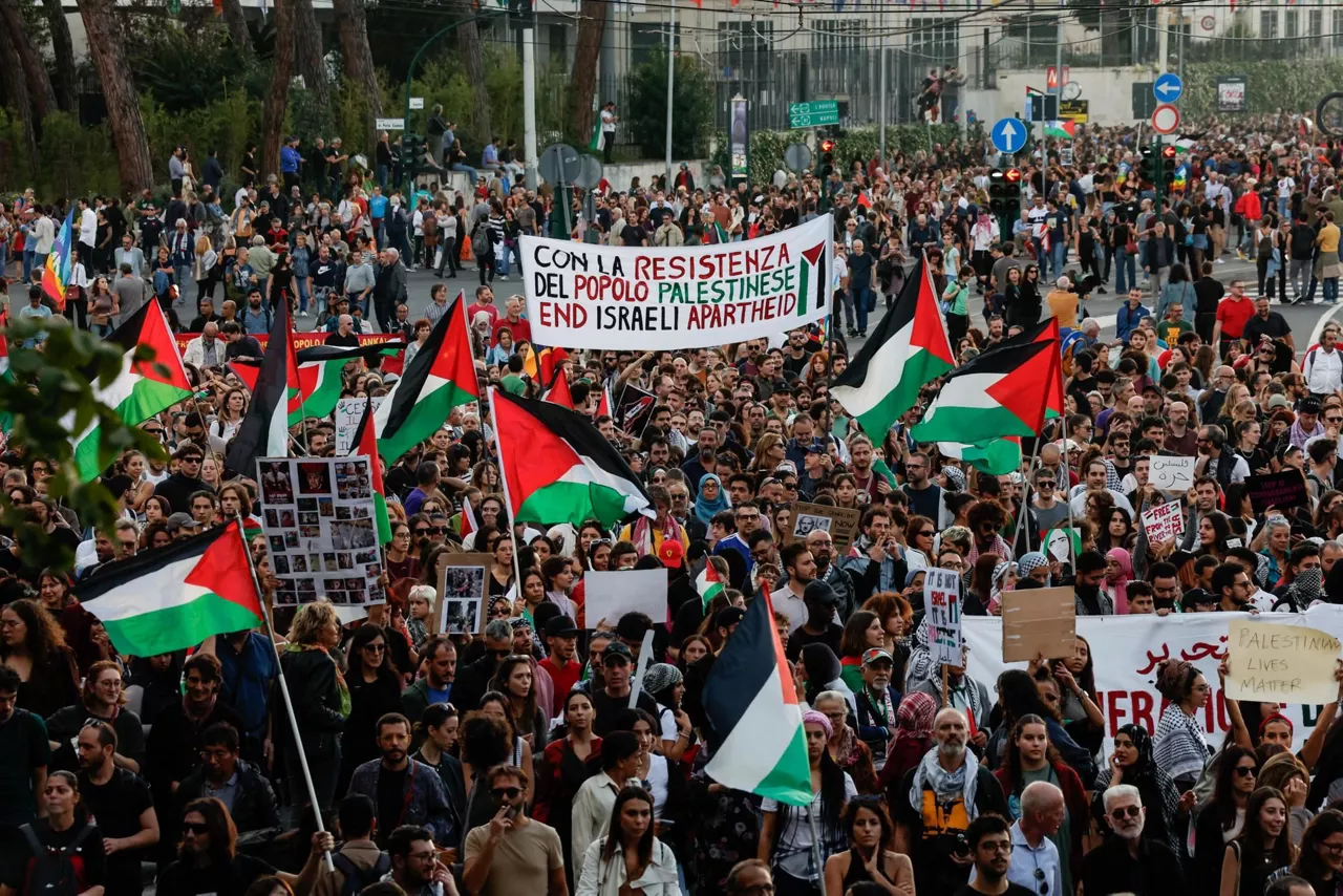 manifestación palestina roma EFE