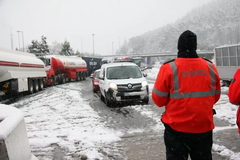 elurra errepideak ertzaintza nieve carreteras