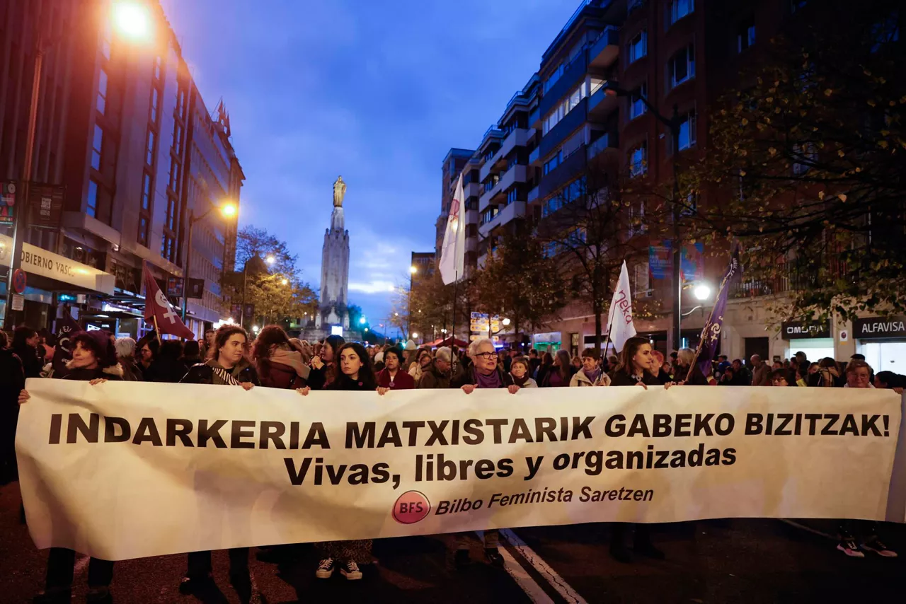 Bilbo indarkeria matxisa manifestazioa EFE