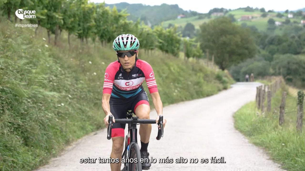 La triatleta Ainhoa Murua, en "Geldiezinak"
