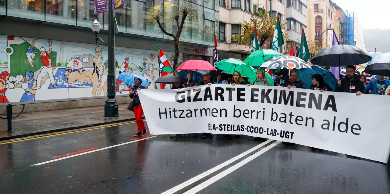 gizarte ekimena greba manifestazioa efe