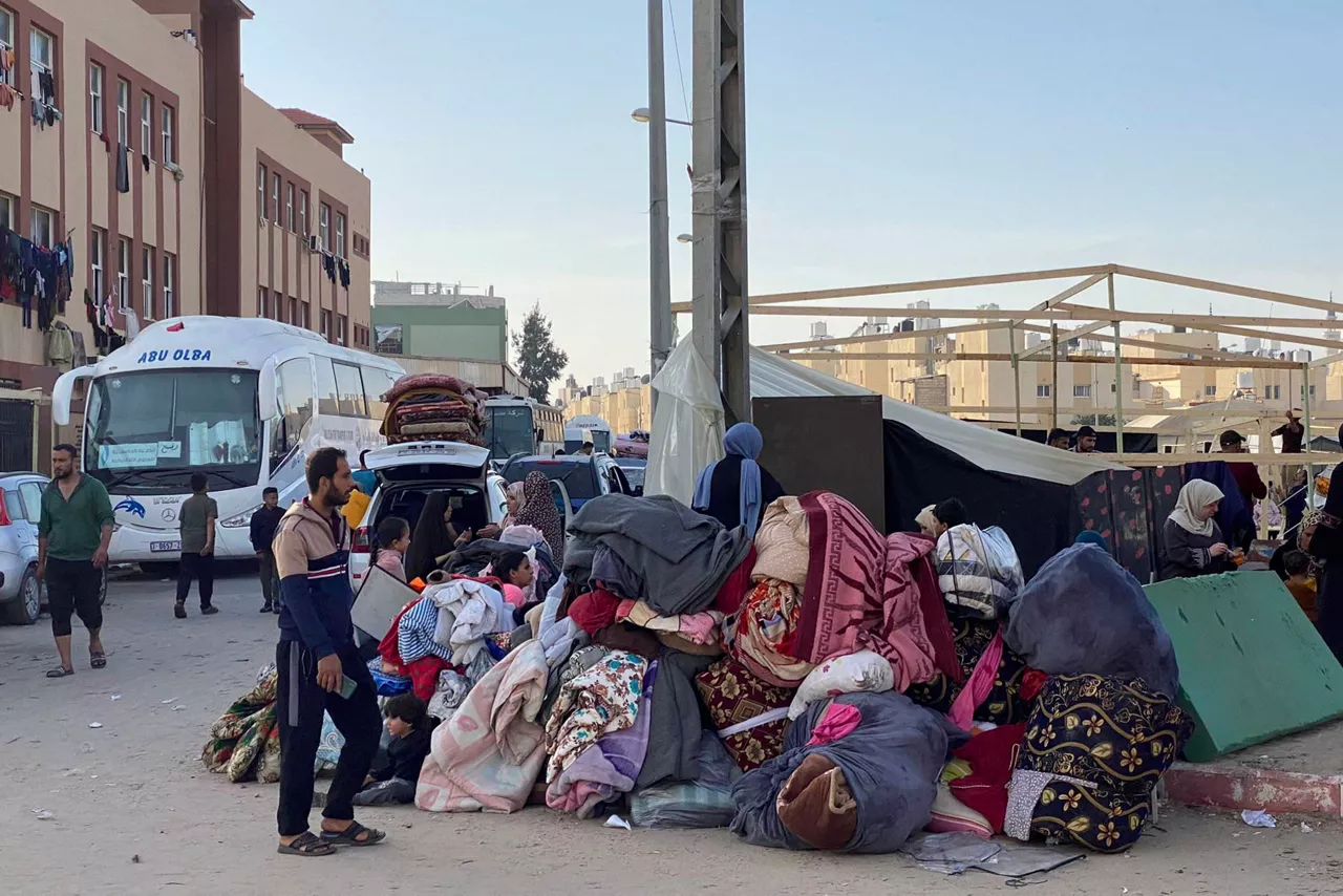 Refugiados en el norte de Gaza