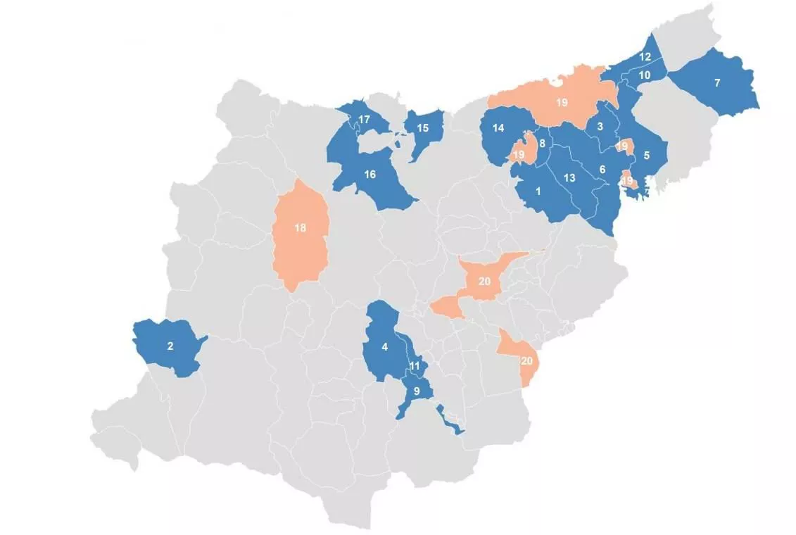 mapa Gipuzkoa gune tenkatuak zonas tensionadas