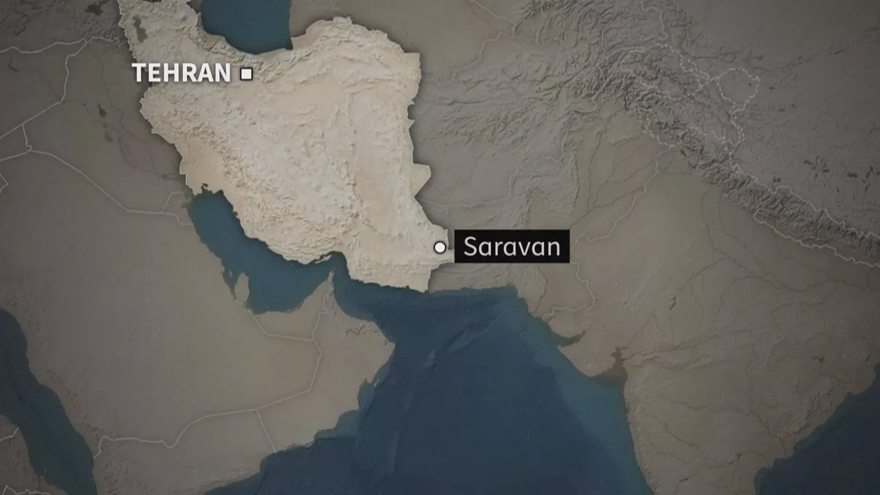 Iran mapa Saravan AFP