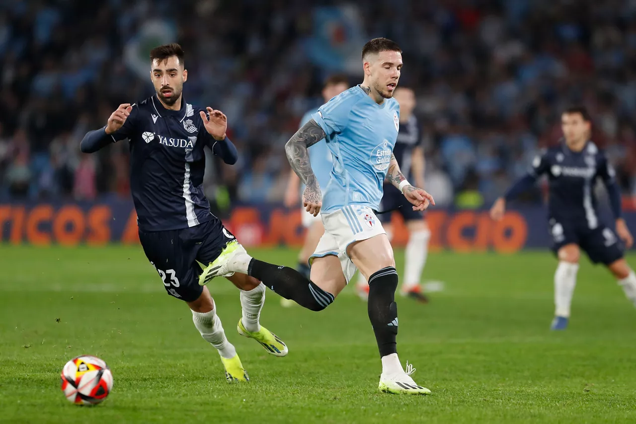 Brais, en el partido Celta-Real de Copa. Foto: EFE.