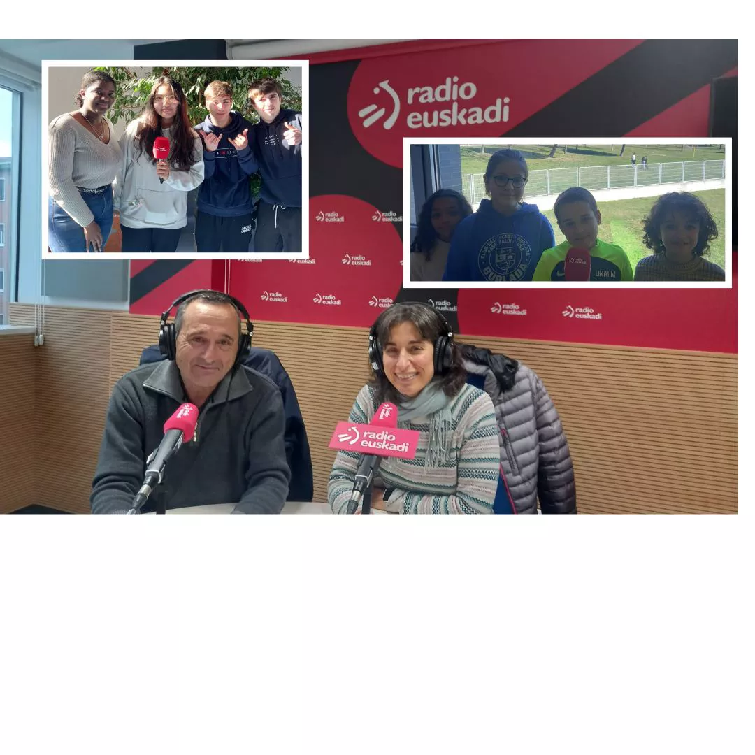 Los profesores Susana Aguilera y Javier Vergara y el alumnado participante del proyecto educativo.