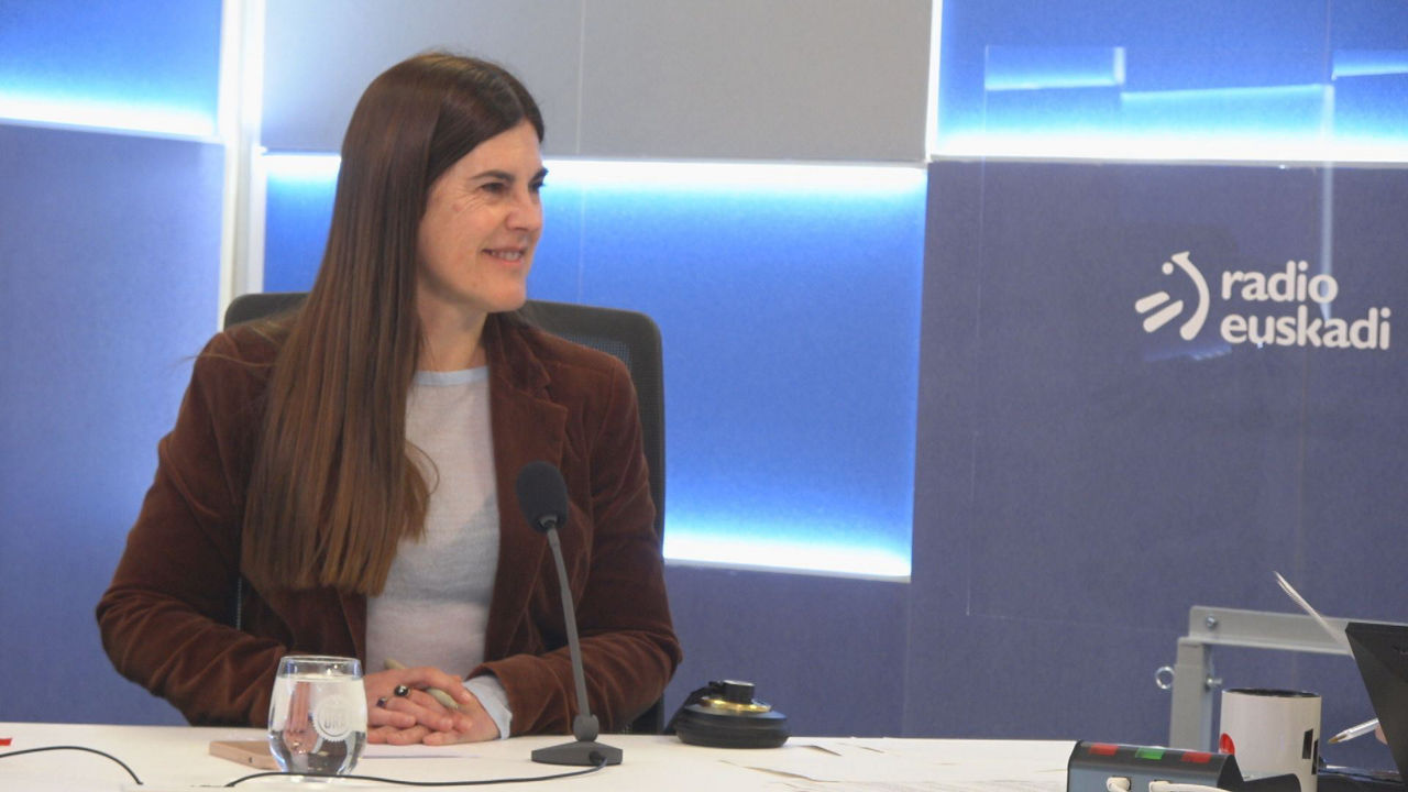 Miren Gorrotxategi, la portavoza de Elkarrekin Podemos en el Parlamento Vasco.