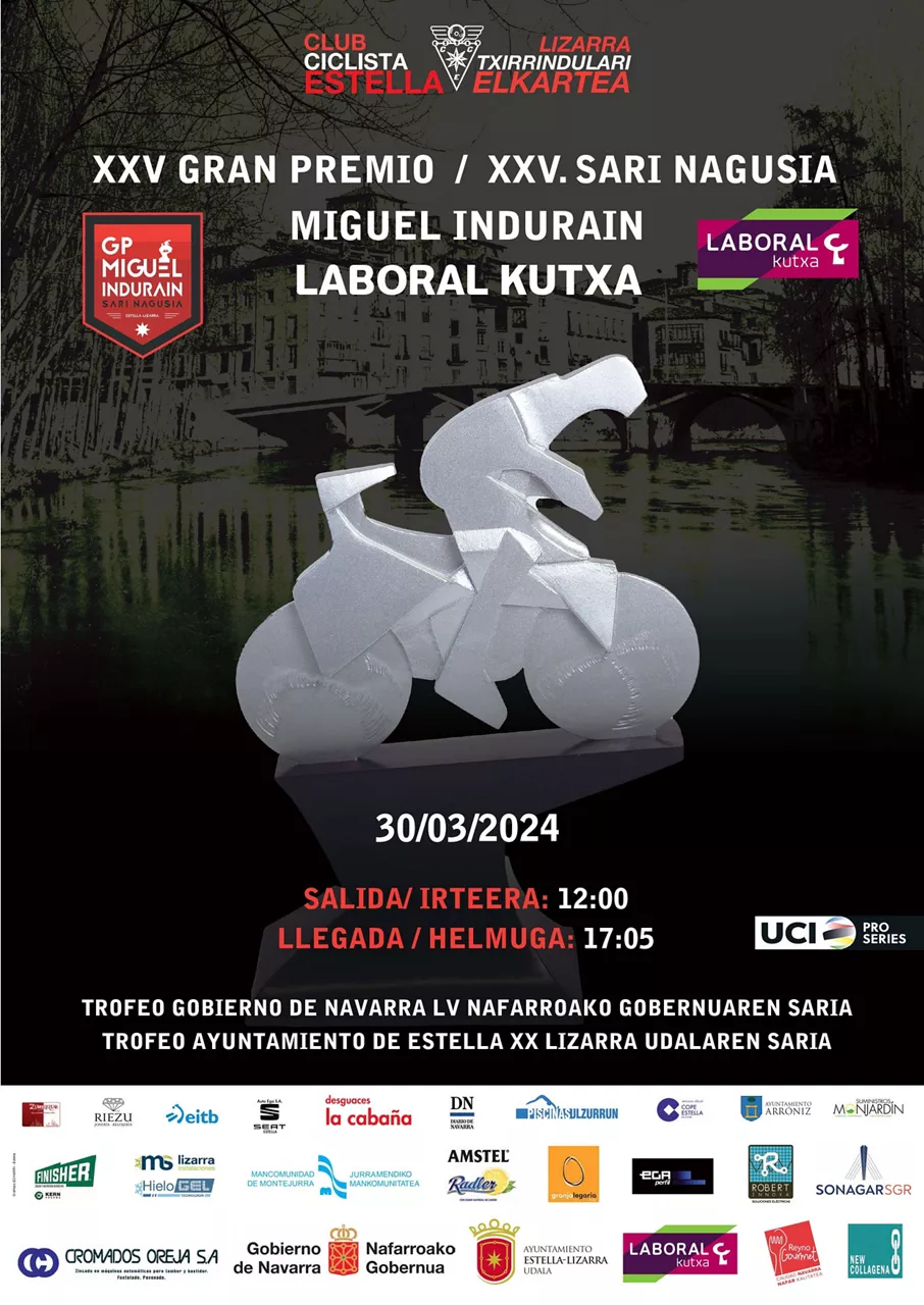 XXV. Miguel Indurain Sari Nagusiko kartela.