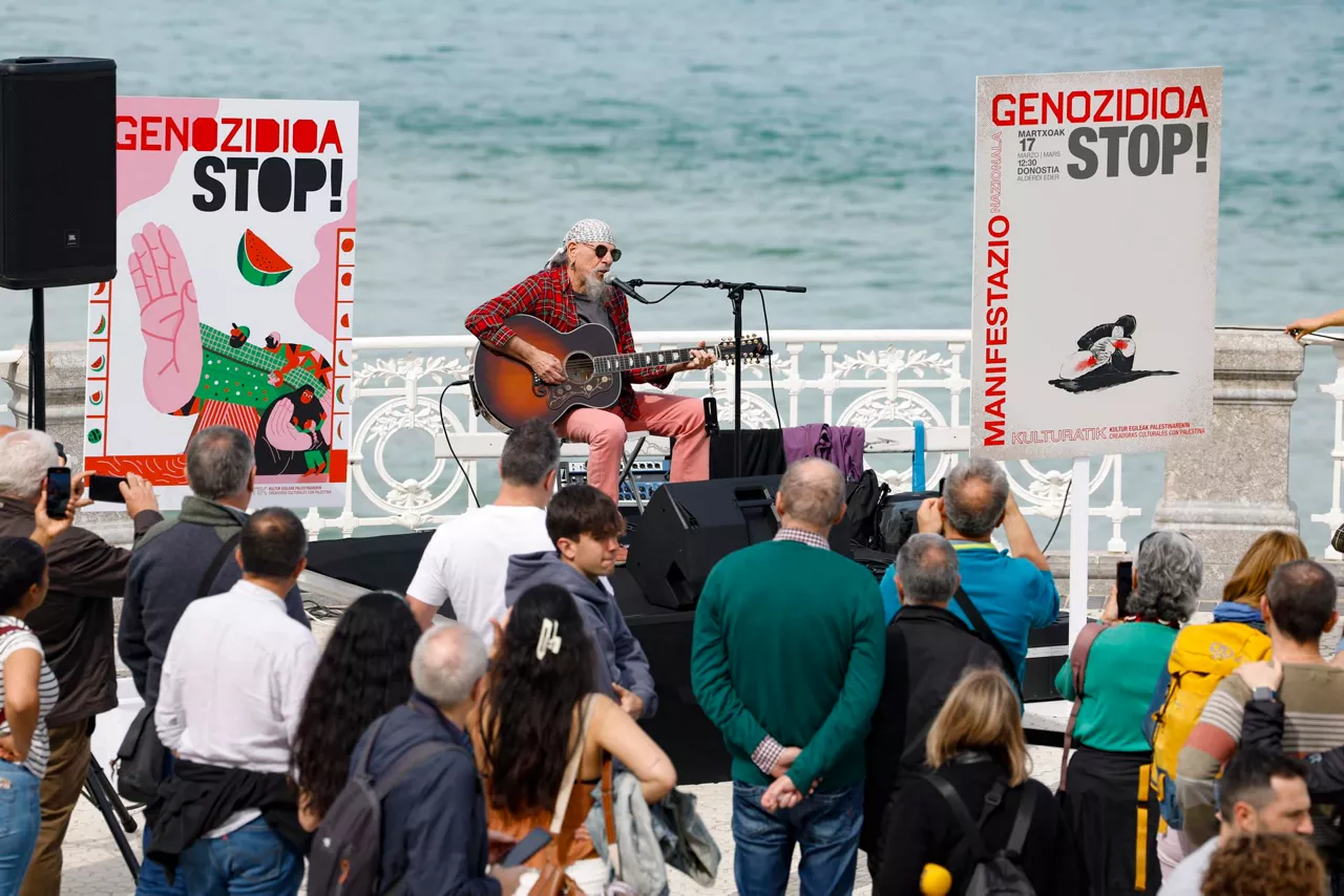 palestinaren aldeko manifestazioa donostian efe