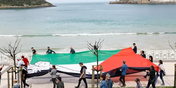 Manifestación por Palestina en Donostia. EFE