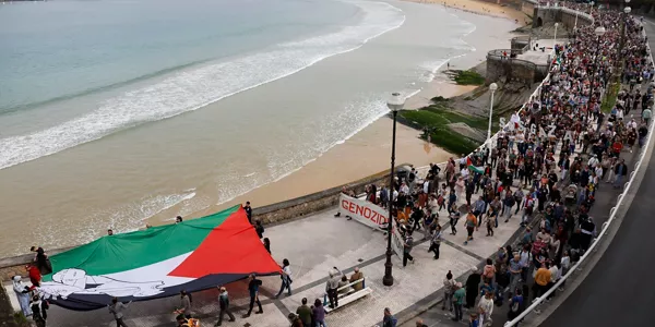 Manifestación por Palestina en Donostia. EFE