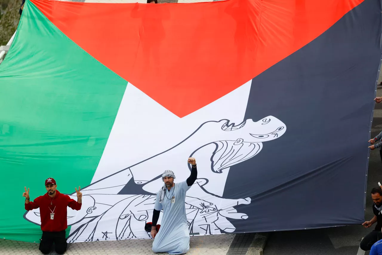 palestinaren aldeko manifestazioa donostian efe