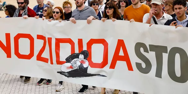 Manifestación por Palestina en Donostia. EFE