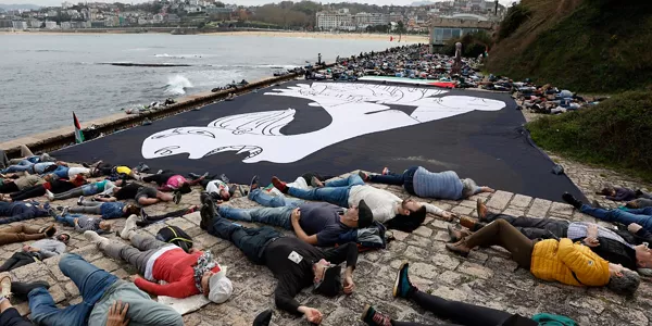 Manifestación por Palestina en Donostia. EFE