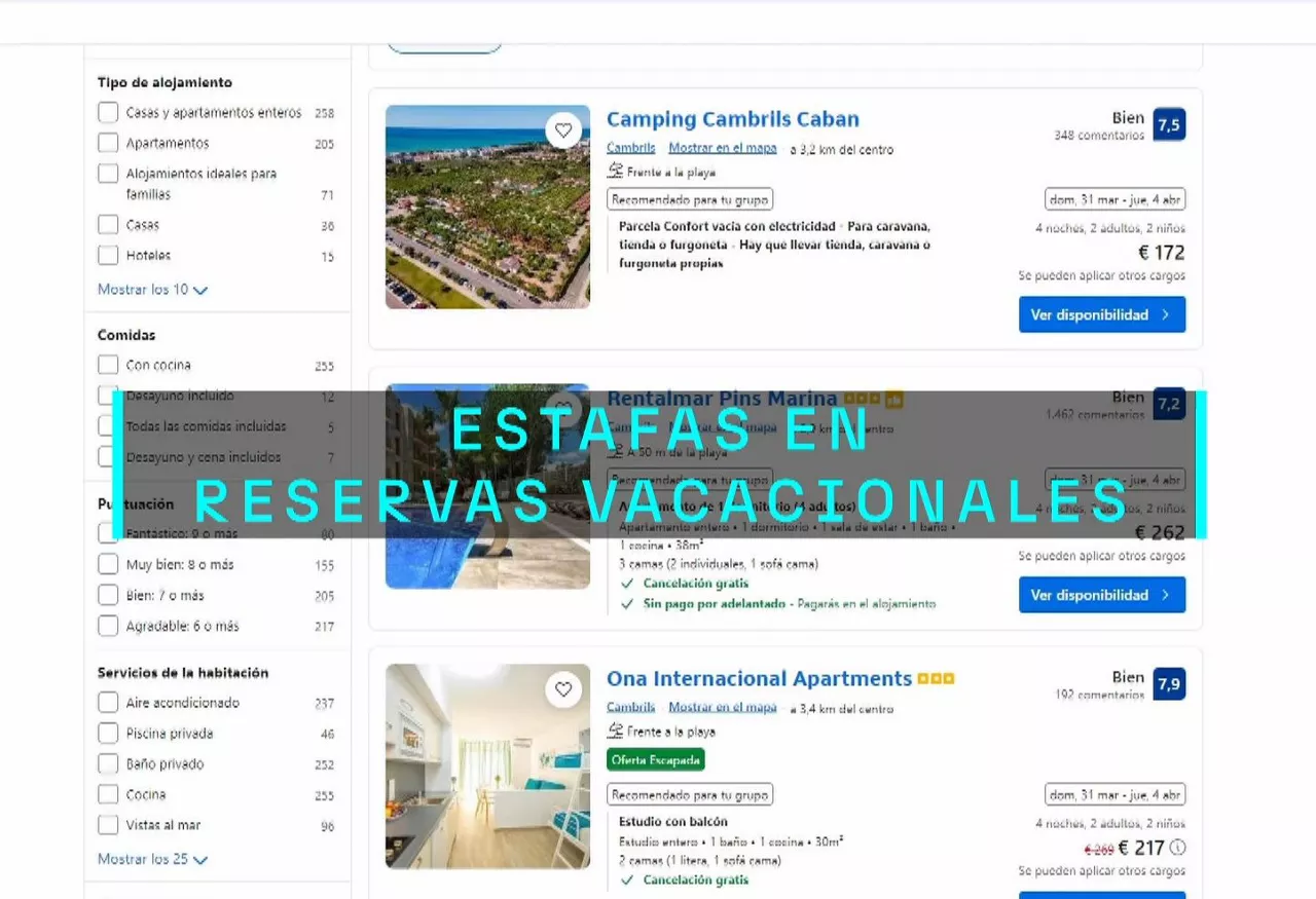 ESTAFAS EN RESERVAS VACACIONALES