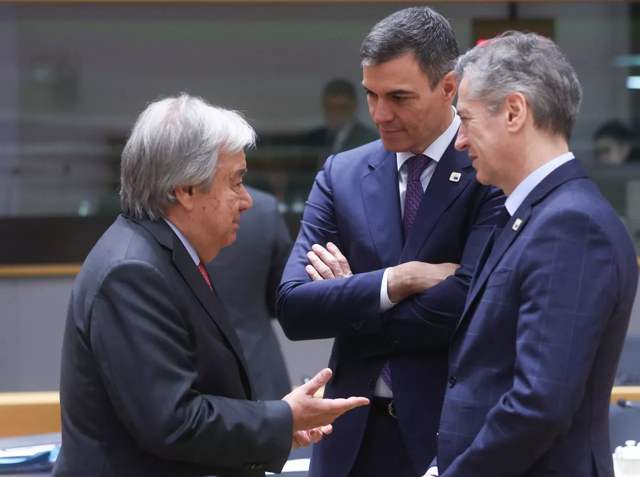 pedro sanchez antonio guterres robert golob-eslovenia primer ministro-consejo europeo-efe