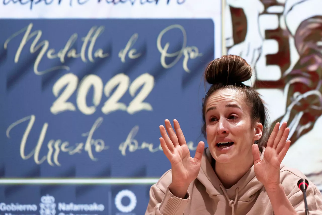 Nerea Pena, asteartean emandako prentsaurrekoan. Argazkia: EFE.