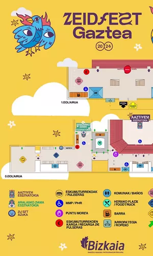 ZEIDFEST Gazteako guneen mapa