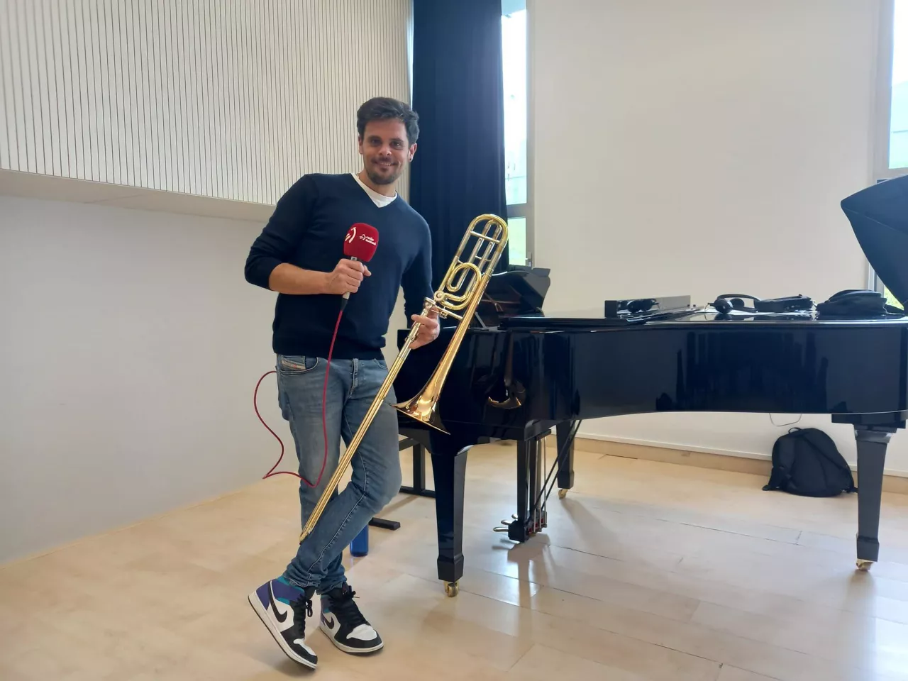 El reconocido trombonista Miguel Tantos.