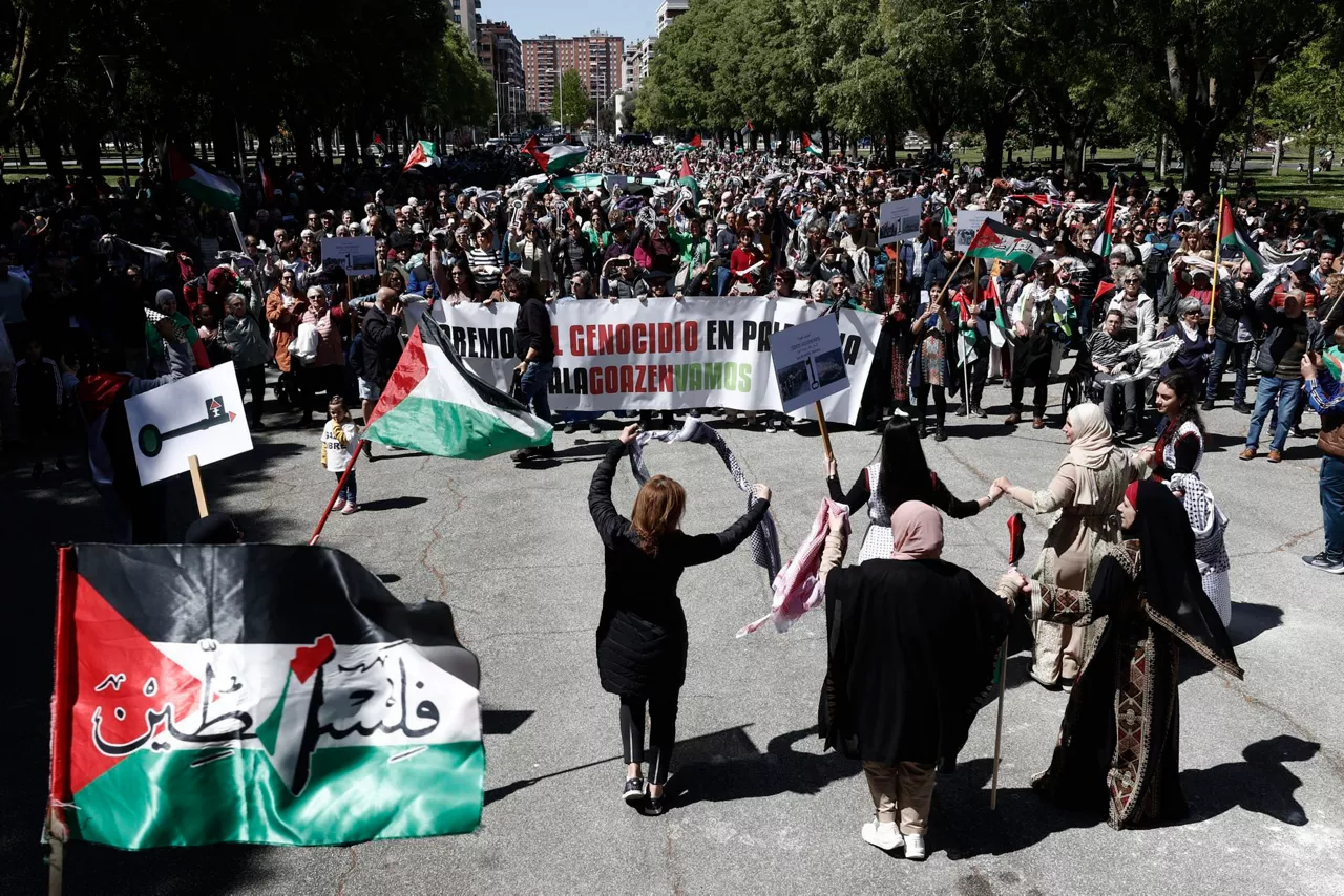 Palestina manifestazioa Iruñea EFE