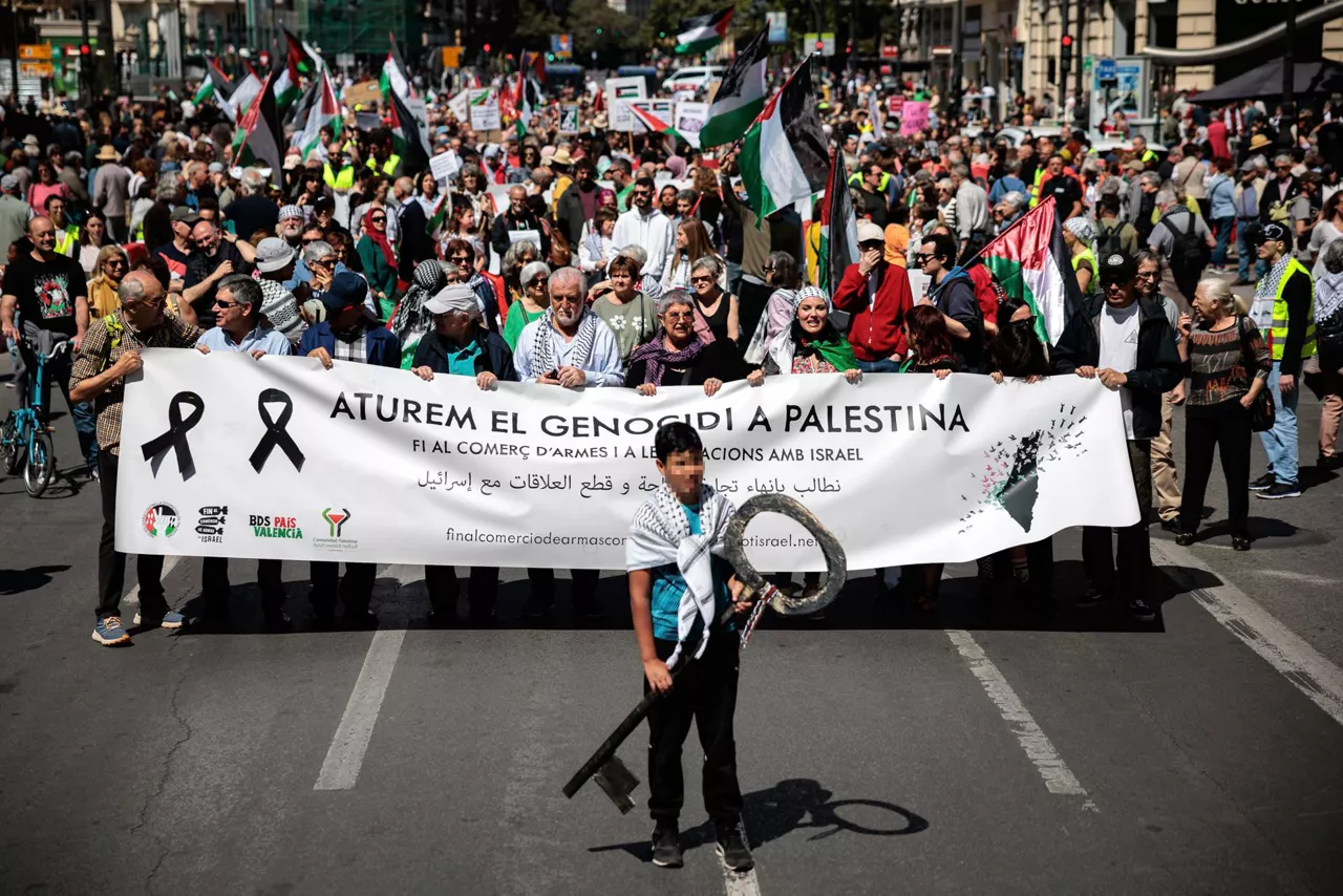 Palestina manifestazioa Valentzia EFE