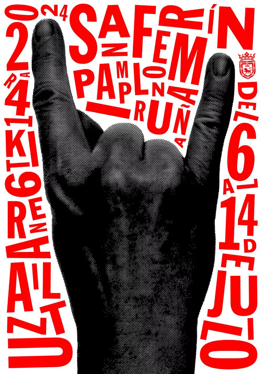 cuernos y jolgorio CARTEL SAN FERMIN ITURRIA: AYUNTAMIENTO DE PAMPLONA