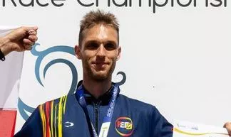 Ibai Magdaleno podiumean