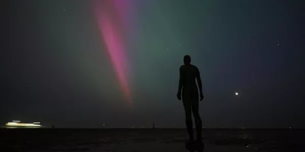 Aurora boreal en Reino Unido. Foto: EFE