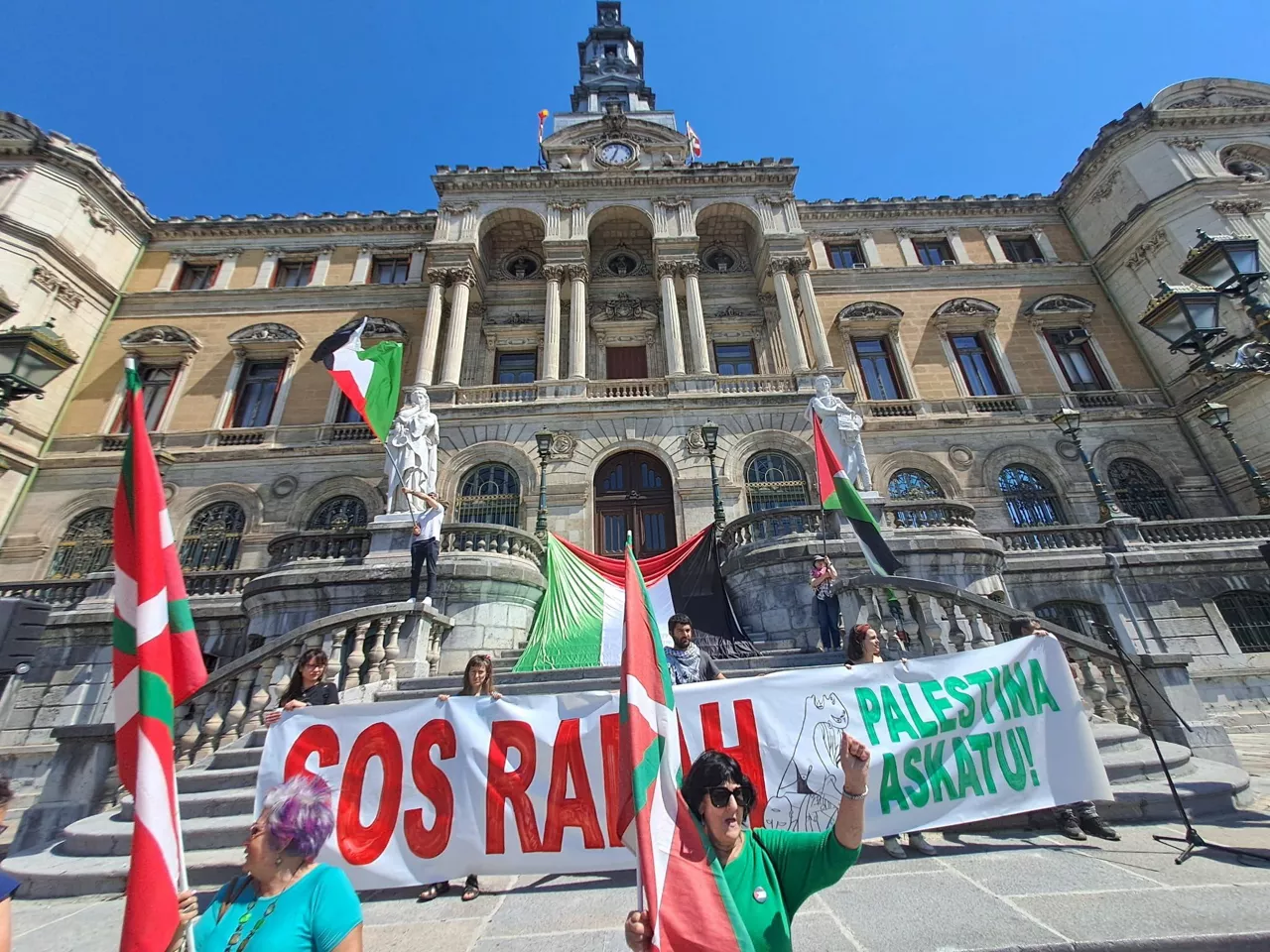 Bilboko udala Palestinaren aldeko ekintza