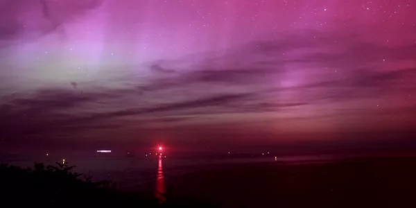 Aurora boreal en Armintza. Foto: Pier Ander Aranaga