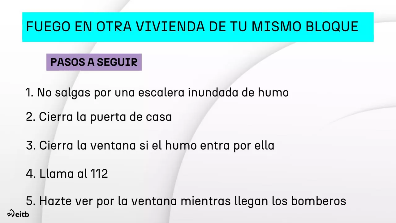 Fuego en otra vivienda de tu mismo bloque