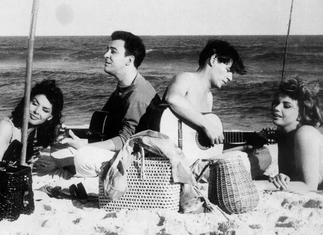 Joao Gilberto y Tom Jobim en la playa
