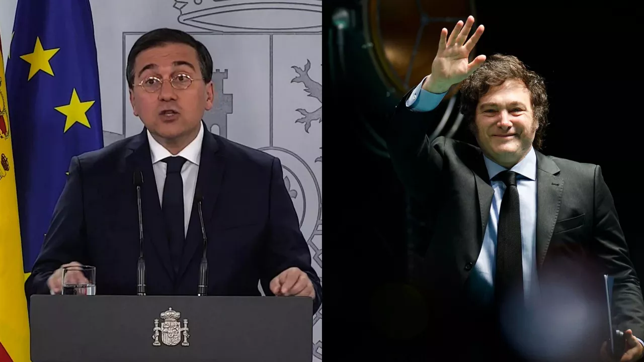 Montaje Albares Milei