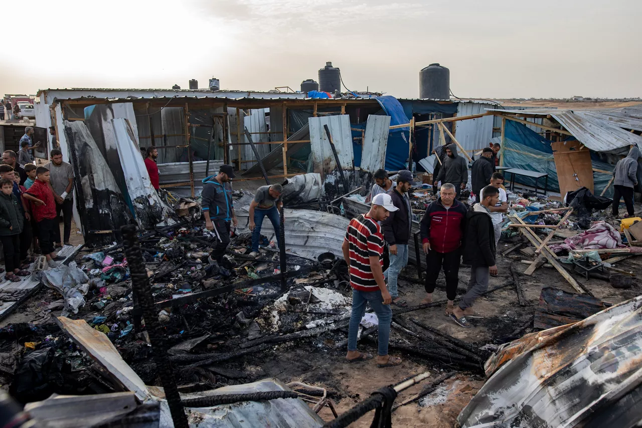 rafah-campamento-atacado-israel gaza bonbardaketak-efe