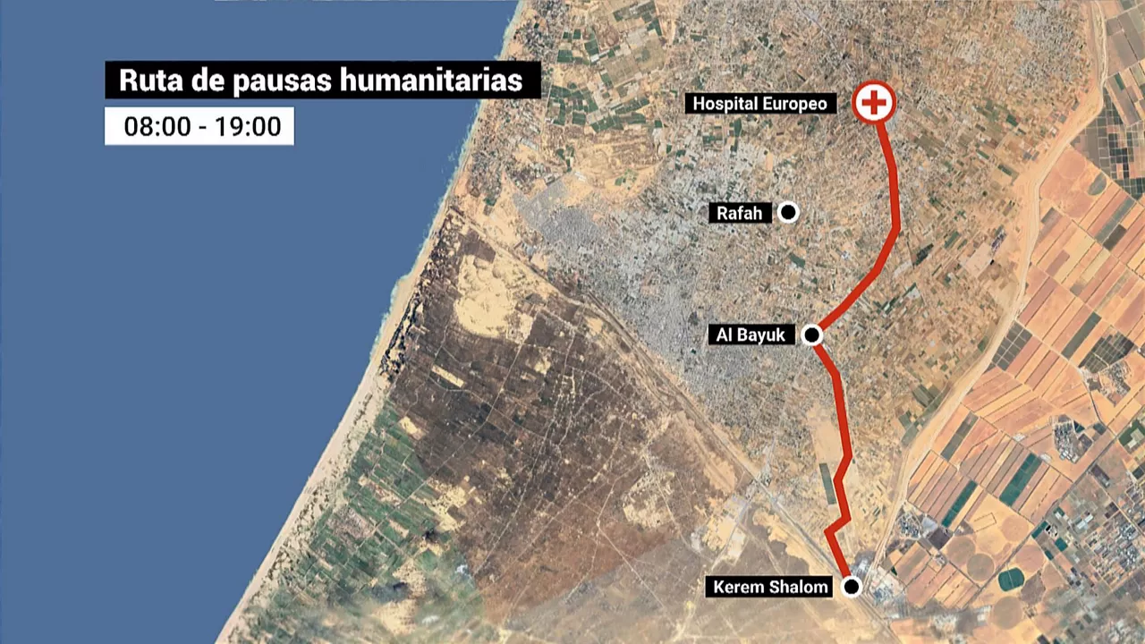 itinerario pausas humanitarias gaza