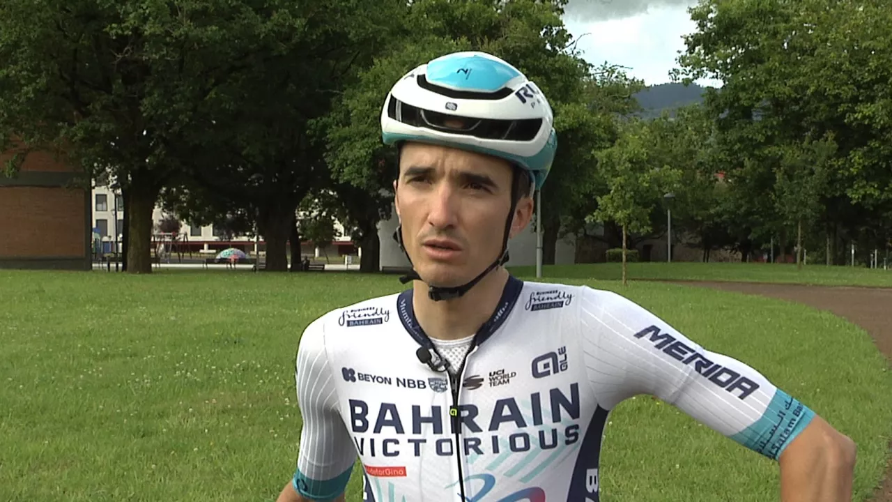 Pello Bilbao, Bahrain-Victorioueko txirrindularia. Argazkia: EITB Media