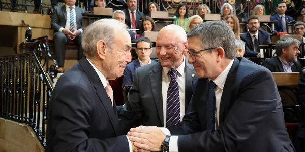 Carlos Garaikoetxea, Juan Jose Ibarretxe, Patxi Lopez. EFE