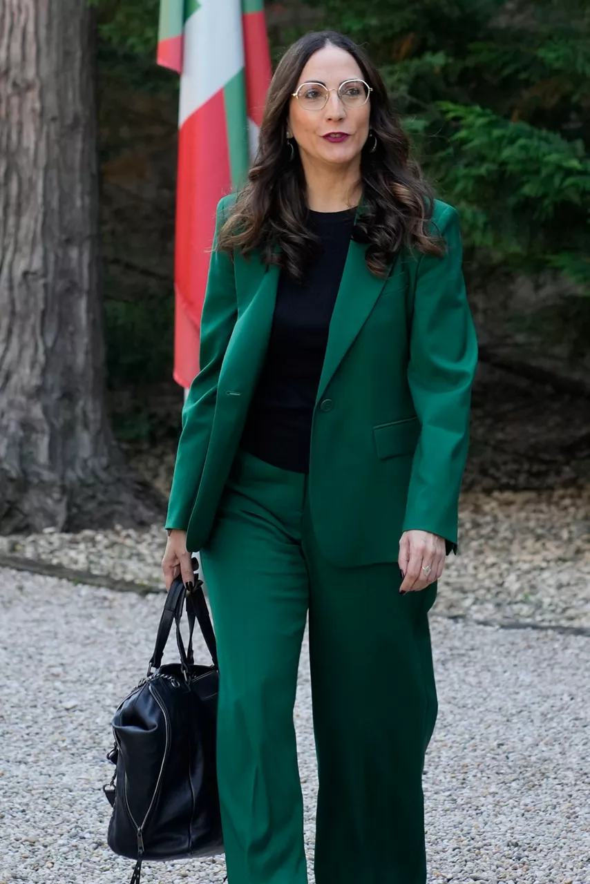 Begoña Pedrosa, en el acto de toma de posesión de su cargo en el Gobierno Vasco