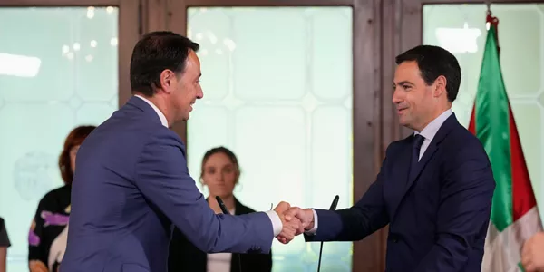 Mikel Torres astearte honetako Gasteizko Ajuria Enea Jauregian egindako ekitaldian.