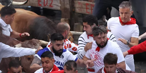 Uztailaren 8ko entzierroa. Argazkia: EFE.