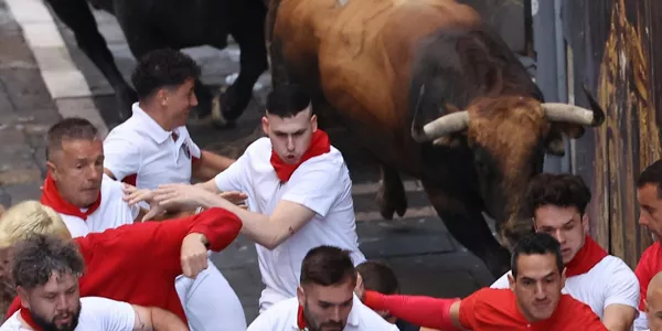 Uztailaren 8ko entzierroa. Argazkia: EFE.