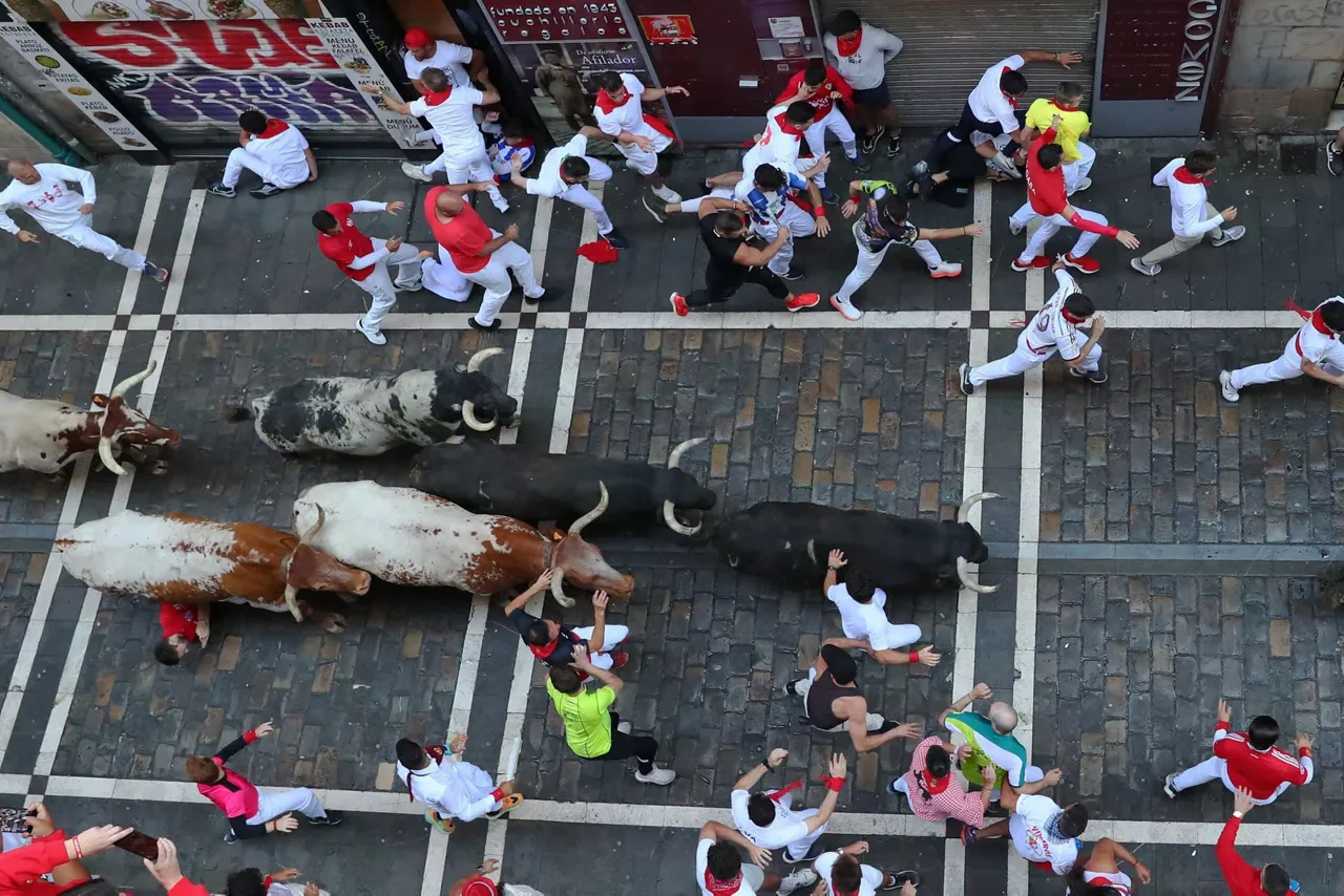 encierro 8 julio 2024 cebada gago enzierroa san fermin sanfermines