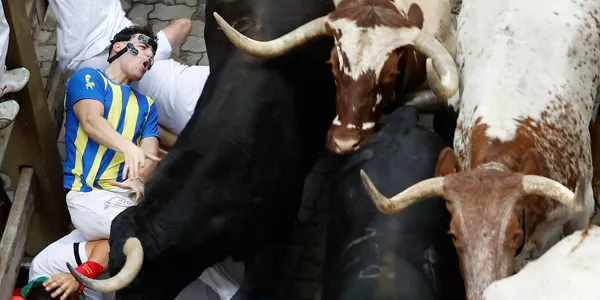 Uztailaren 9ko entzierroa. Argazkia: EFE.