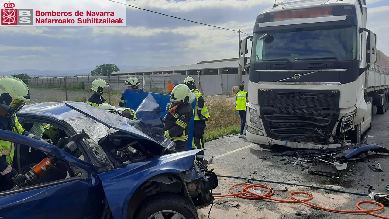 San Adrian istrpua accidente Bombero de Navarra