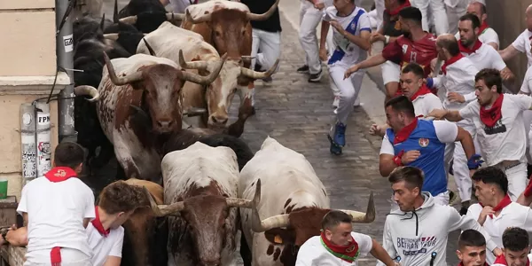 Uztailaren 10eko entzierroa. Argazkia: EFE.