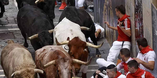 Encierro del 12 de julio. Foto: EFE.