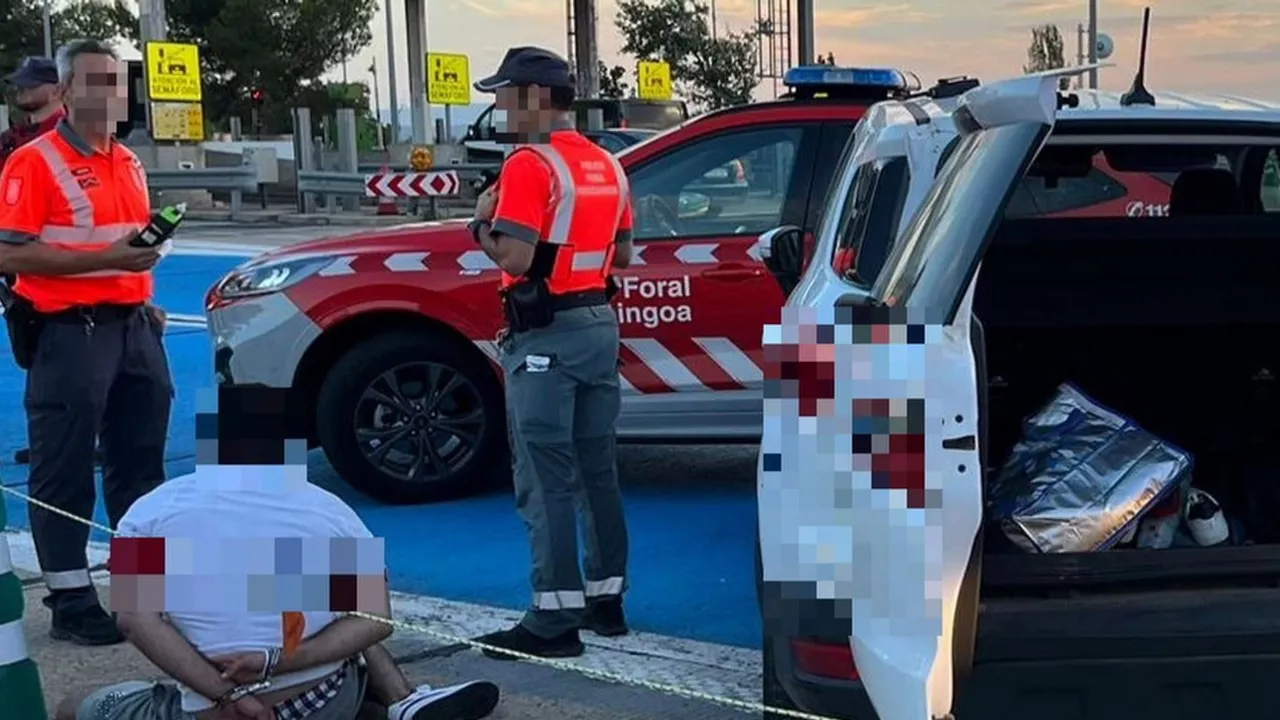 Momento de la detención en Marcilla